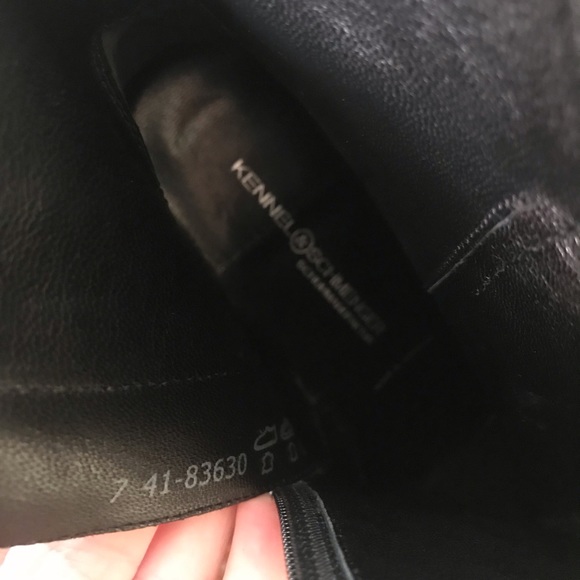 Designer black suede leather fringe booties 9.5 - Picture 3 of 5